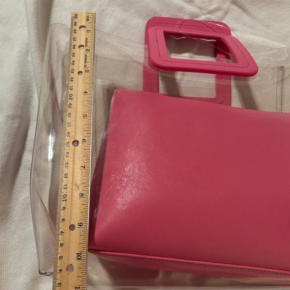 FINAL MARK DOWN!! Staud Pink Leather & PVC Medium Shirley Handbag - Picture 5 of 9